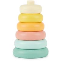 Bieco Silicone Stacking Tower Tropical Vibes stacking rings 12 m+ 6 pc