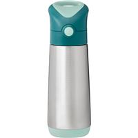 b.box Insulated Drink Bottle thermos with straw Emerald Forest 500 ml