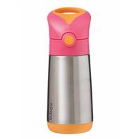 B.Box Thermos Mini thermos with straw Pink Orange 350 ml
