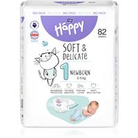 Bella Baby Happy Soft&Delicate Size 1 Newborn disposable nappies 2-5 kg 82 pc
