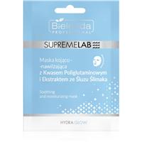 Bielenda Professional Supremelab Hydra Glow moisturising face sheet mask with snail extract 1 pc