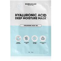 breakout + aid Hyaluronic Acid Deep Moisture Mask moisturising face sheet mask with hyaluronic acid 34 g
