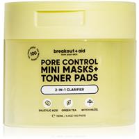 breakout + aid Pore Control Mini Masks + Toner Pads toner pads with salicylic acid 100 pc