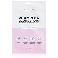 breakout + aid Vitamin E & Licorice Root brightening sheet mask with vitamin E 34 pc