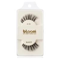Bloom Natural stick-on eyelashes from human hair No. 43 (Black) 1 cm