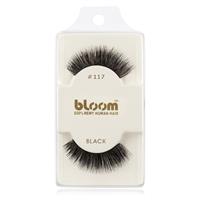 Bloom Natural stick-on eyelashes from human hair No. 117 (Black) 1 cm