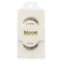 Bloom Natural stick-on eyelashes from human hair No. 747XS (Black) 1 cm