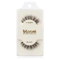 Bloom Natural stick-on eyelashes from human hair (Wispy, Black) 1 cm