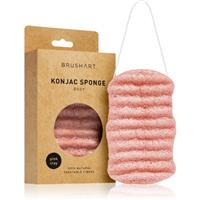 BrushArt Home Salon Konjac sponge gentle exfoliating sponge for the body Pink clay 1 pc