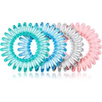 BrushArt Hair Rings hair bands Clear Mix 4 pc
