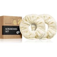 BrushArt Home Salon Towel scrunchie hair bands Cream