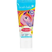 Brush Baby Natural Strawberry toothpaste for children with strawberry flavour from 3 years old 50 ml