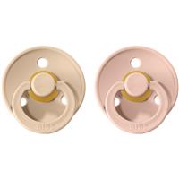 BIBS Colour Natural Rubber Size 1: 0+ months dummy Vanilla / Blush 2 pc