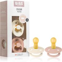 BIBS Colour Natural Rubber Size 1: 0+ months dummy Ivory / Blush 2 pc