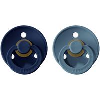 BIBS Colour Natural Rubber Size 2: 6+ months dummy Deep Space / Petrol 2 pc