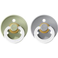 BIBS Colour Natural Rubber Size 2: 6+ months dummy Sage Night / Cloud Night 2 pc