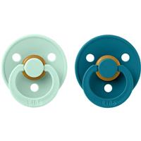 BIBS Colour Natural Rubber Size 2: 6+ months dummy Nordic Mint / Forest 2 pc