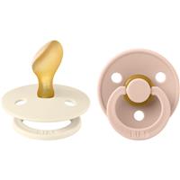 BIBS Colour Size 1: Anatomical 0-6 months dummy Ivory / Blush 2 pc