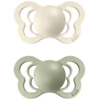 BIBS Couture Natural Rubber Size 1: 0+ months dummy Ivory / Sage 2 pc