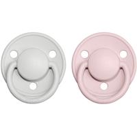 BIBS De Lux Natural Rubber Size 2: 6+ months dummy Haze / Blossom 2 pc