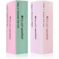 Brushworks Pastel Buffing Blocks four-sided nail buffer block