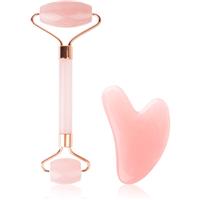 Brushworks Resin Rose Roller & Gua Sha skin care set