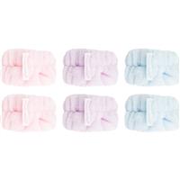 Brushworks Pastel Microfibre Wrist Wash Bands water-catching wristbands for face washing 6 pc