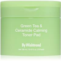 By Wishtrend Green Tea & Ceramide Calming Toner Pad toner pads with soothing effect 70 pc
