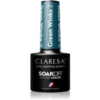 Claresa SoakOff UV/LED Color Green Winks gel nail polish shade 2 5 g