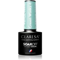 Claresa SoakOff UV/LED Color Green Winks gel nail polish shade 4 5 g