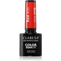 Claresa SoakOff UV/LED Color Rainbow Explosion gel nail polish shade RED 406 5 g