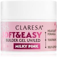 Claresa Soft&Easy Builder Gel gel base coat for nails shade Milky Pink 12 g