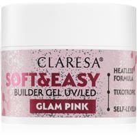 Claresa Soft&Easy Builder Gel gel base coat for nails shade Glam Pink 12 g