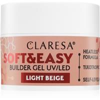 Claresa Soft&Easy Builder Gel gel base coat for nails shade Light Beige 12 g