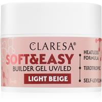 Claresa Soft&Easy Builder Gel gel base coat for nails shade Light Beige 45 g