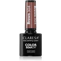 Claresa SoakOff UV/LED Color Brown gel nail polish shade 304 5 g
