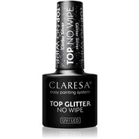 Claresa UV/LED Top Glitter No Wipe gel top coat glittering shade Glitter Silver 5 g