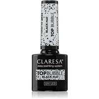 Claresa UV/LED Top Bubble gel top coat matt shade Black Mat 5 g