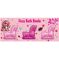 Chlapu Chlap Unicorn fizzy bath bombs for children 3x70 g