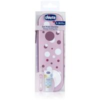 Chicco Always Smiling Set 6m+ dental care set with bag Lilac