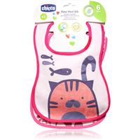 Chicco Easy Meal Bib 6m+ baby bib Pink 2 pc