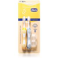 Chicco Toothbrush Set 6-36m toothbrush for children Indigo-Mustard