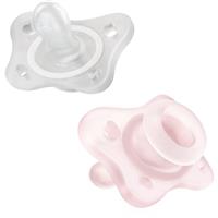 Chicco Physio Forma Mini Soft 0-2m dummy 0-2m Pink/Transparent 2 pc