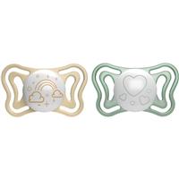 Chicco Physio Light Physio Forma Night dummy 2-6 m Gold/Green 2 pc