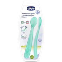 Chicco Soft Silicone spoon 6m+ Blue 2 pc