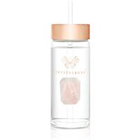 Crystallove Amethyst Straw Water Bottle glass water bottle with straw Rose 400 ml
