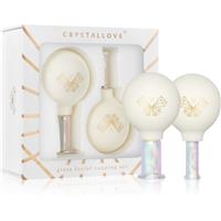 Crystallove Glass Facial Cupping Set massage aid set for face, neck and chest 2 pc