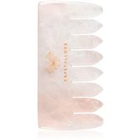 Crystallove Rose Quartz Comb massage tool for hair and body 1 pc