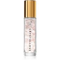 Crystallove Rose Quartz Oil Bottle roll-on with crystals 10 ml