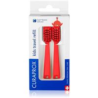 Curaprox Kids Travel refill spare heads for toothbrushes Red 2 pc